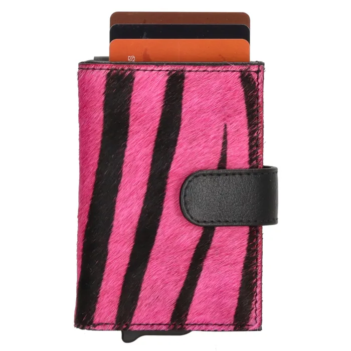 Ružová malá kožená peňaženka s kľúčenkou "Sahara"