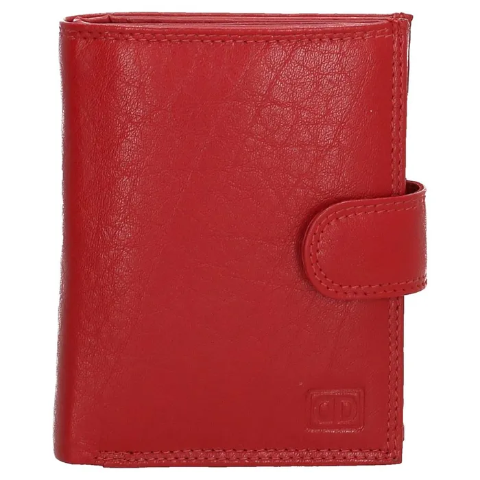 Červená praktická kožená peňaženka s RFID "Page"