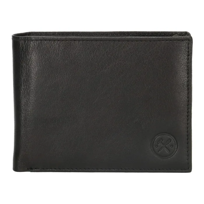 Čierna pánska kožená peňaženka "Static"