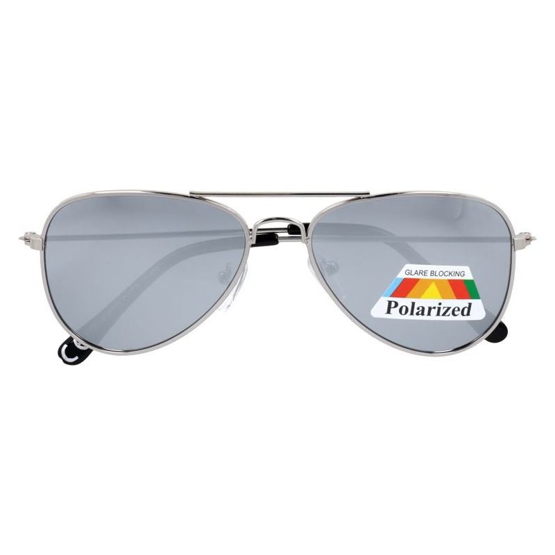 Strieborné detské polarizačné pilotky "Kids Aviator" (3-12 rokov)
