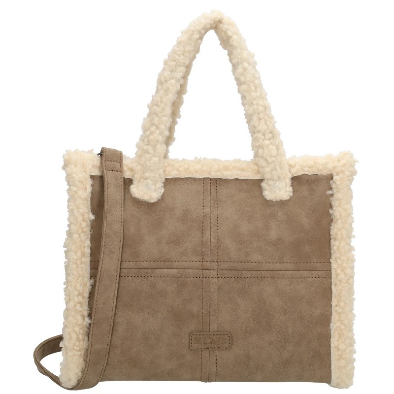 Béžová huňatá crossbody kabelka "Polar Bear"