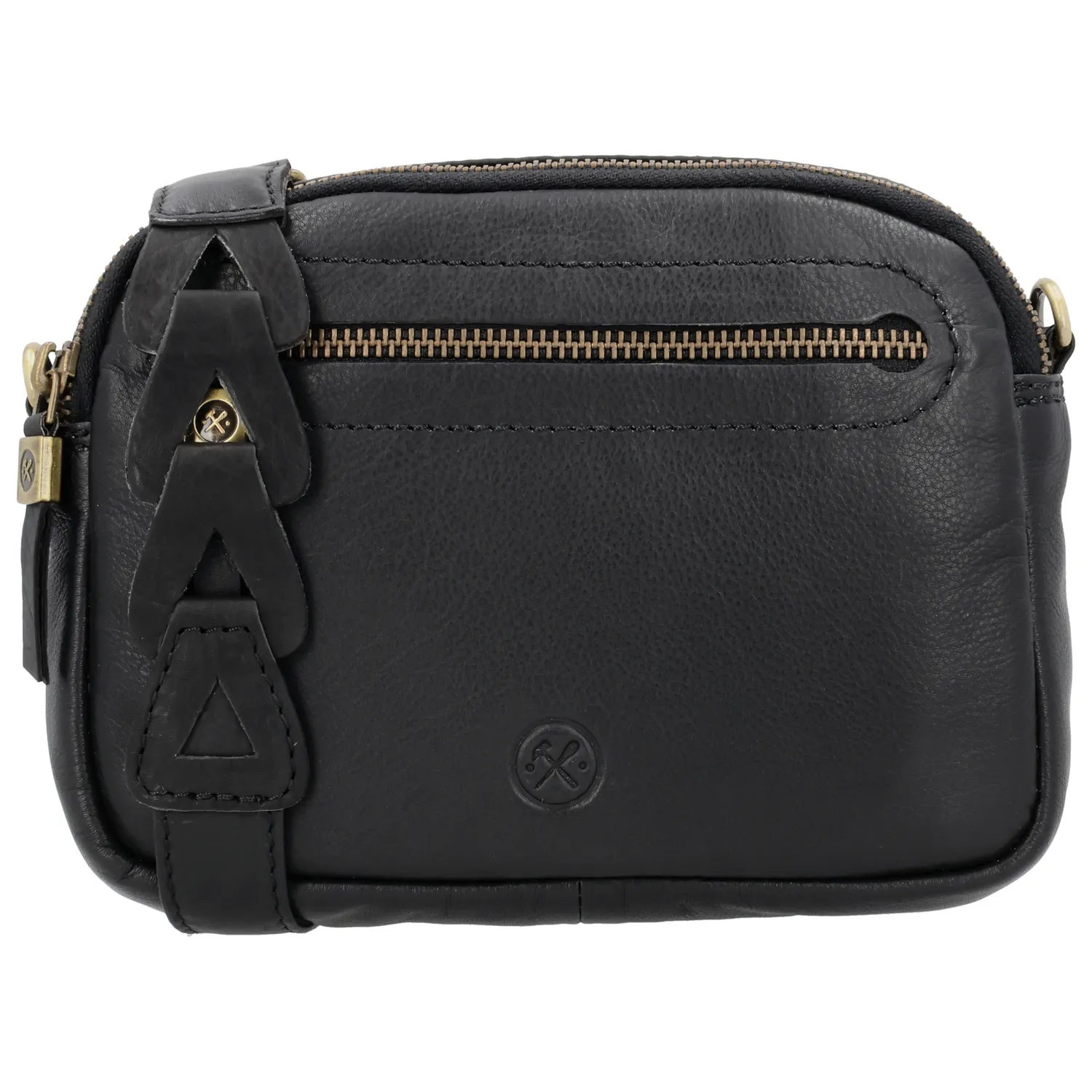Čierna kožená crossbody kabelka „Molly“