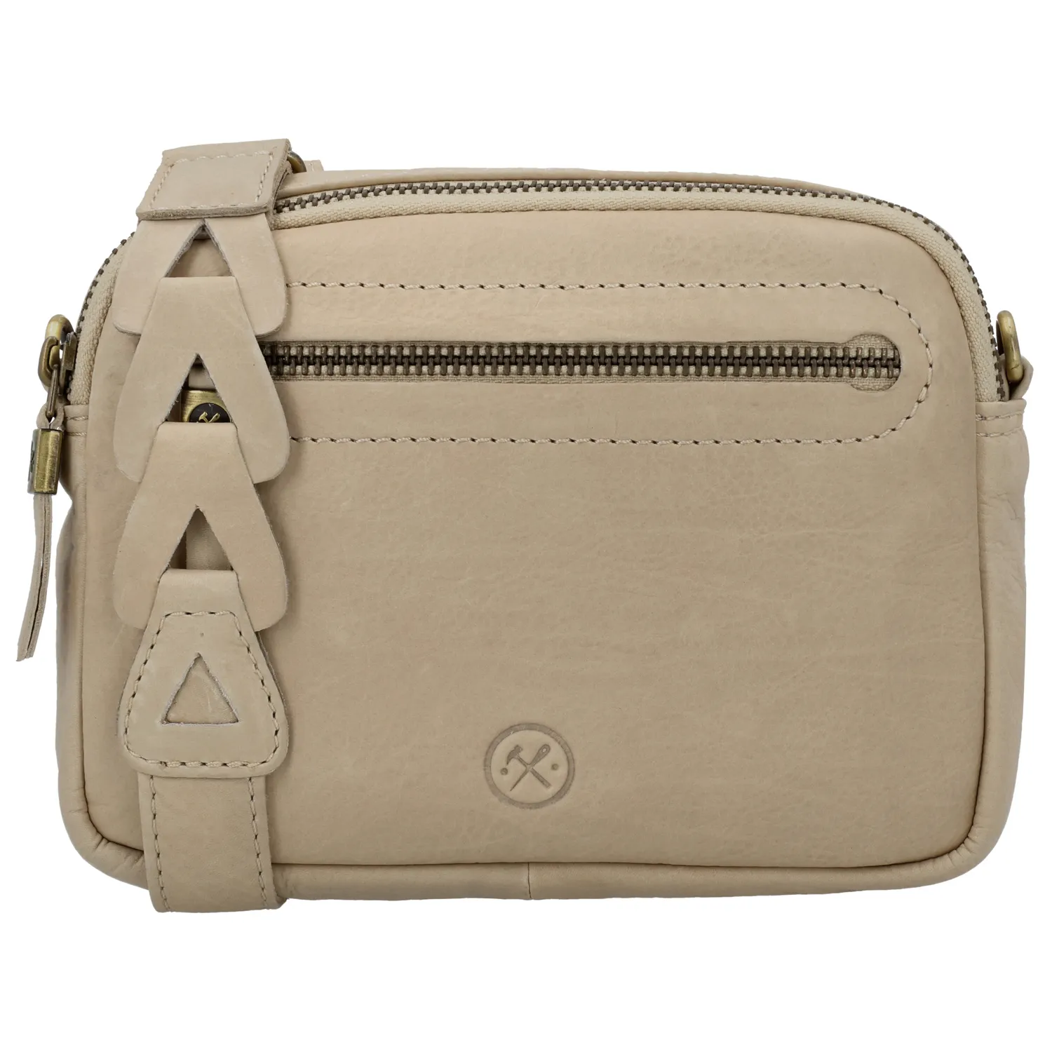 Béžová kožená crossbody kabelka „Molly“