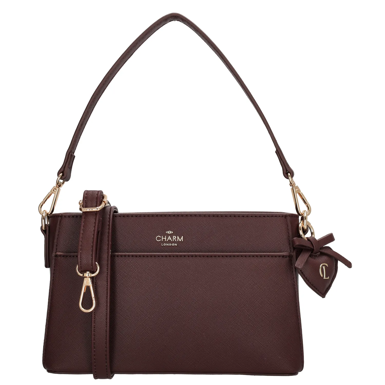 Tmavočervená elegantná crossbody kabelka "Samantha"