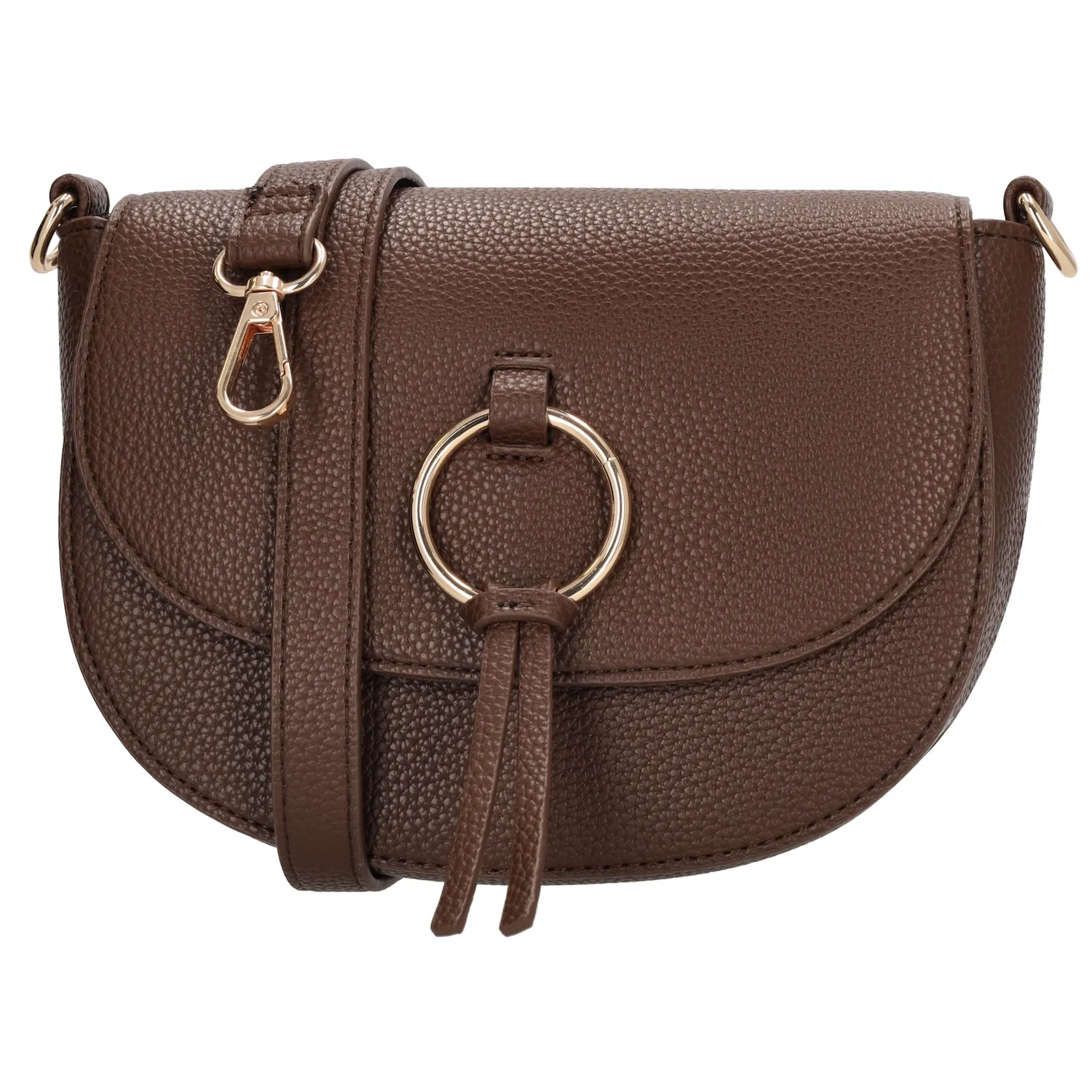 Tmavohnedá elegantná kožená crossbody kabelka „Calle“