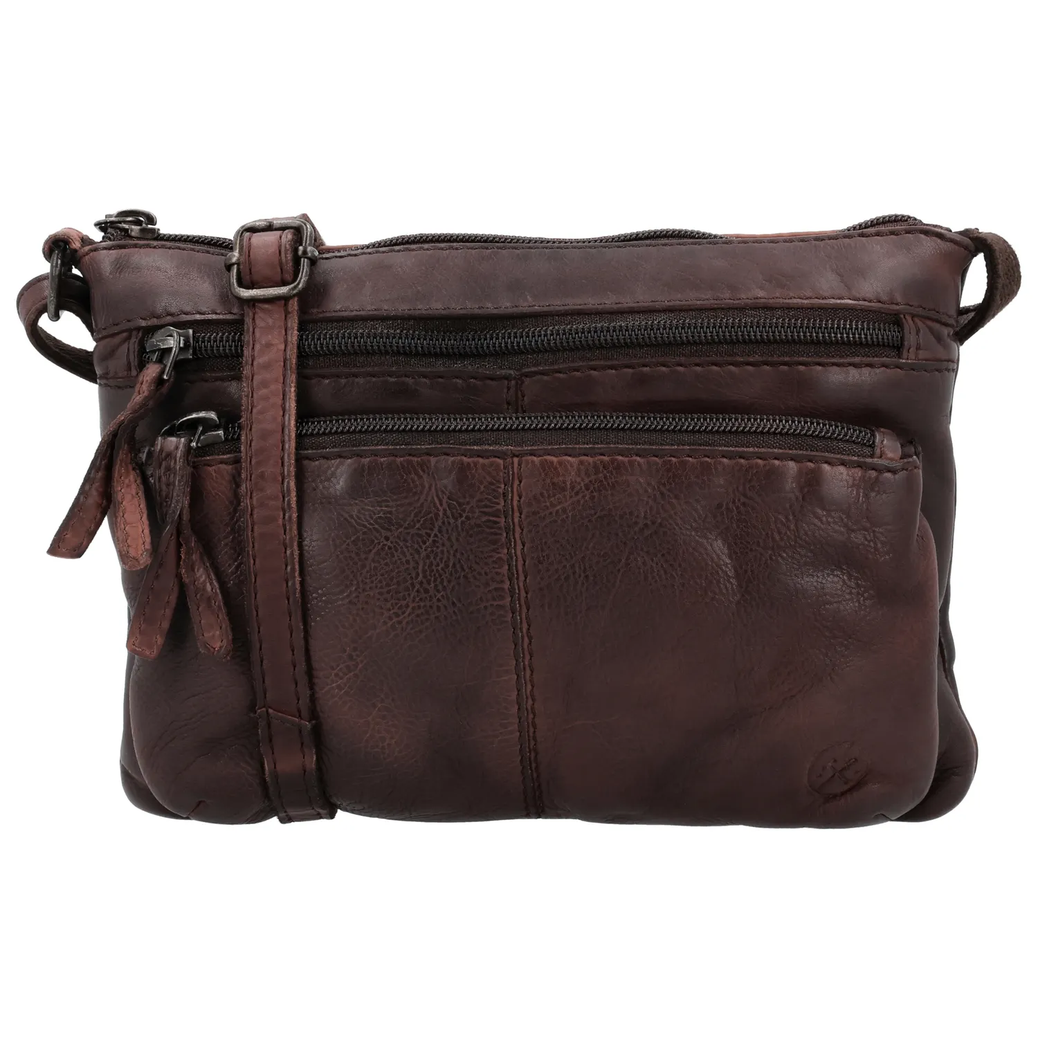 Tmavohnedá prémiová kožená crossbody kabelka „Bonavitta“