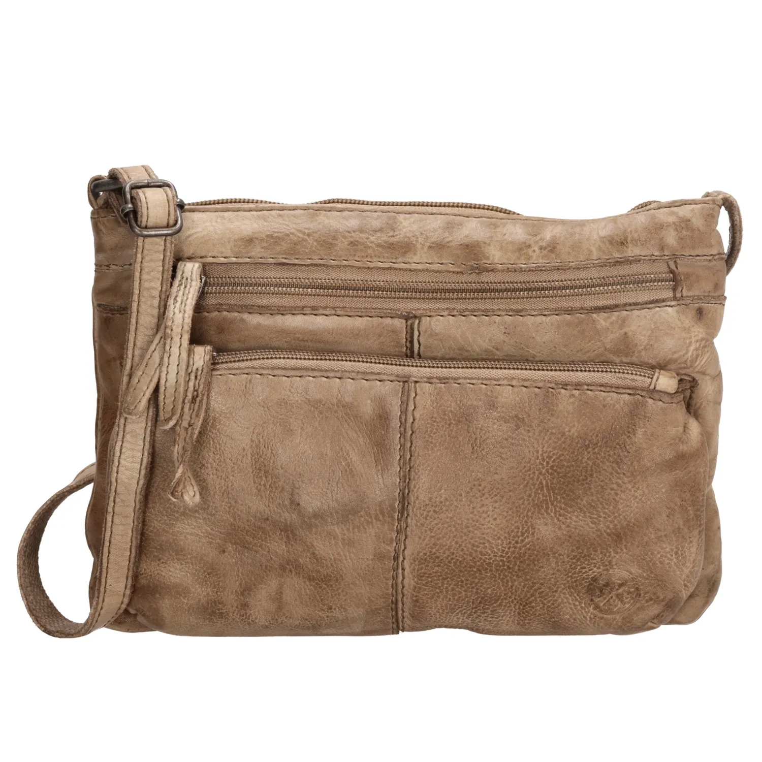 Svetlohnedá prémiová kožená crossbody kabelka „Bonavitta“