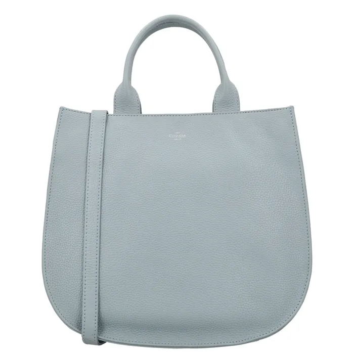 Svetlomodrá luxusná kožená shopper kabelka „Euphoria”