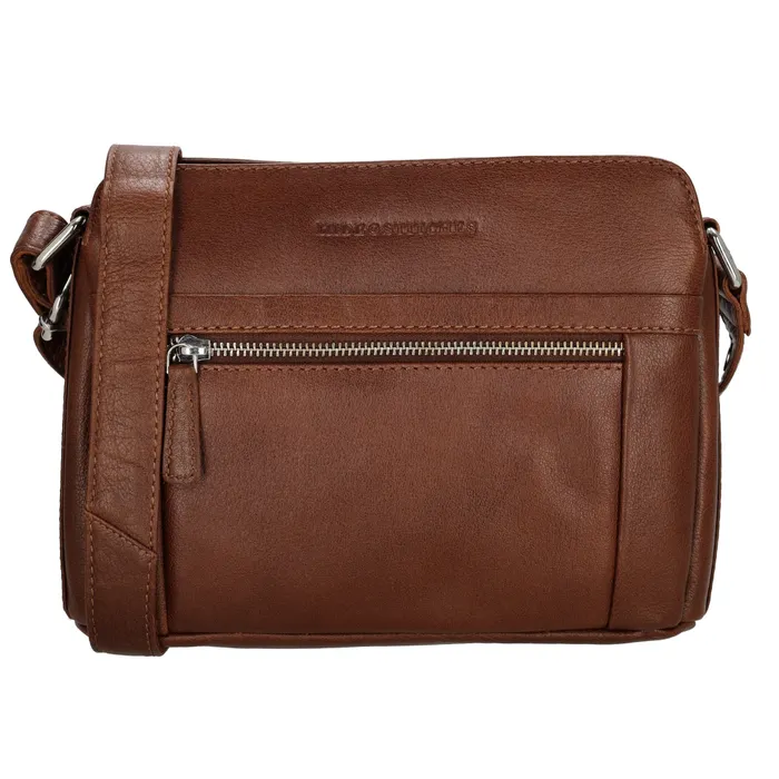 Hnedá prešívaná kožená crossbody kabelka „Florenza”