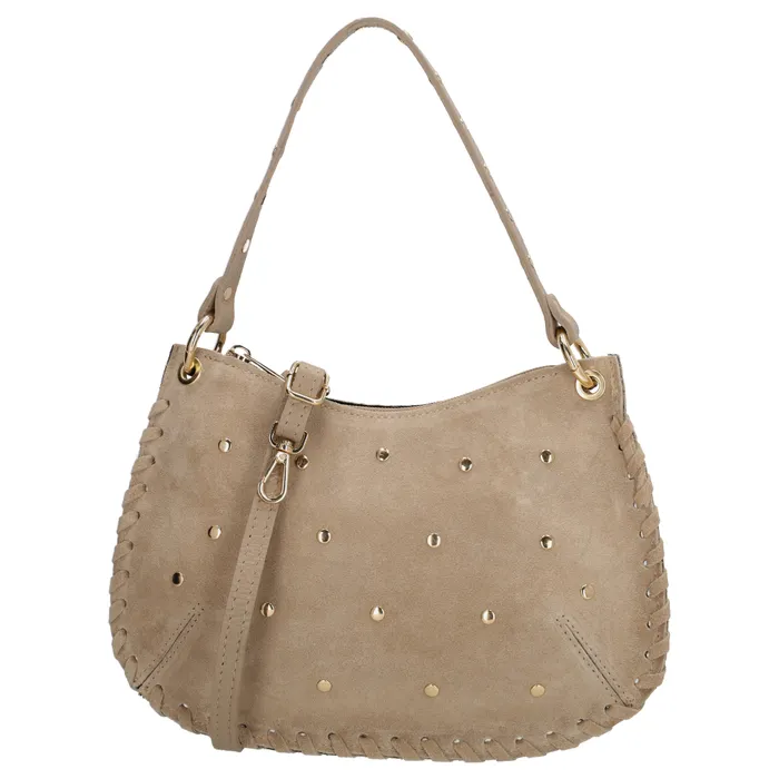 Béžová luxusná crossbody kabelka z pravej kože „Brilliant”