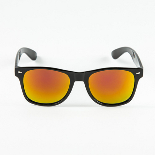 Oranžové zrkadlové okuliare Wayfarer