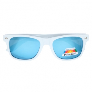 Bielo-modré polarizačné okuliare Wayfarer