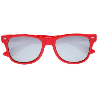 Červené zrkadlové detské okuliare Wayfarer (3-12 rokov)