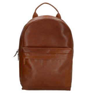 Hnedý elegantný ruksak z pravej kože „Hugo“