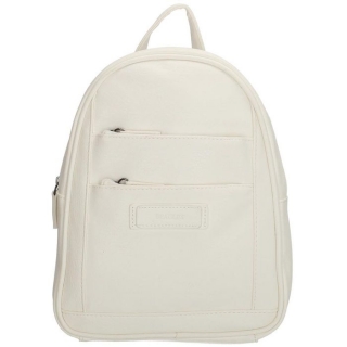 Biely kožený ruksak s extra vreckami „Impuls“
