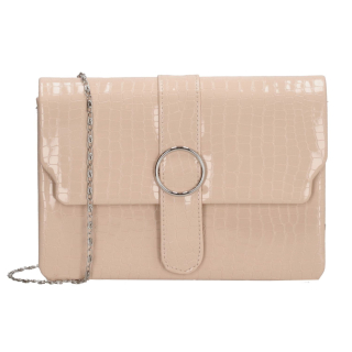 Ružová spoločenská lakovaná crossbody kabelka „VIP“