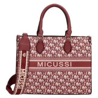 Bielo-červená luxusná kabelka cez rameno „Micussi“