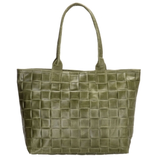 Zelená luxusná kožená shopper kabelka „Royal“