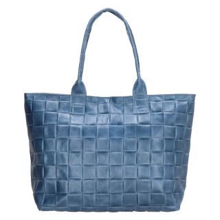 Modrá luxusná kožená shopper kabelka „Royal“