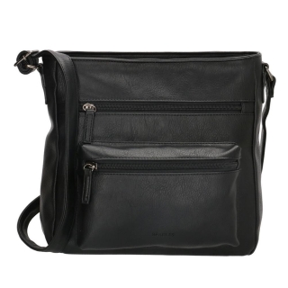 Čierna kabelka cez plece s extra vreckami „Diane“