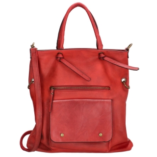 Červená malá kabelka s extra vreckami „Jenny“