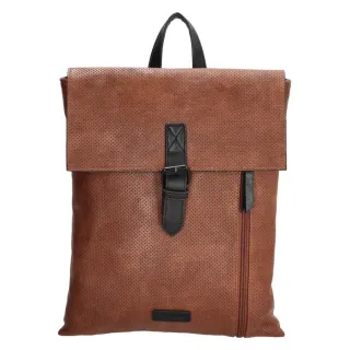 Hnedý dámsky kožený ruksak „Simple“