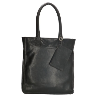 Čierny set kabelka a peňaženka z pravej kože „Couple“
