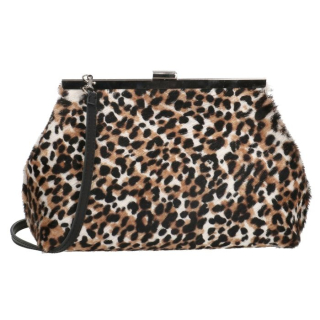 Hnedá luxusná kožená crossbody kabelka „Gepard“