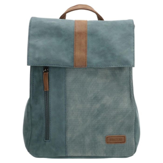 Modrý elegantný kožený batoh „Twister“