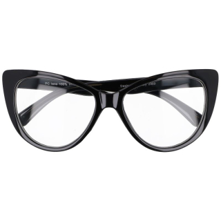 Čierne číre mačacie okuliare "Clear Cat"
