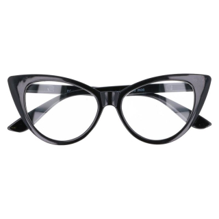 Čierne číre mačacie okuliare "Clear Cat"