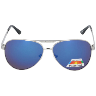 Modré polarizačné okuliare pilotky s hrubým rámom "Pilot"