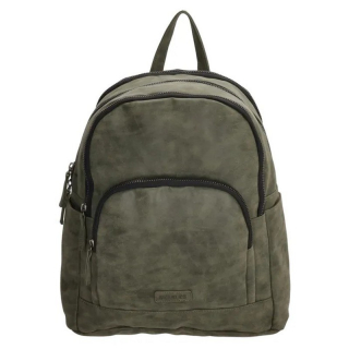 Zelený praktický kožený ruksak „Skyfall“