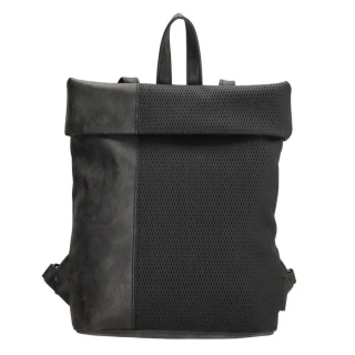 Čierny elegantný kožený batoh „Brooklyn“