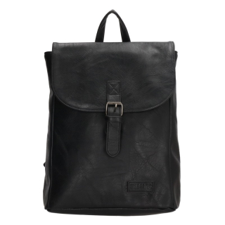 Čierny ľahký kožený batoh „Midnight“