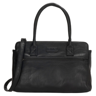 Čierna kabelka cez rameno s extra vreckami „Carla“