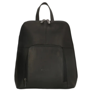 Čierny elegantný ruksak z pravej kože „Santa Lucia“