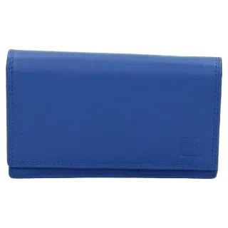 Modrá veľká kožená peňaženka "Dominas"