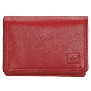 Červená malá kožená peňaženka "Merry"