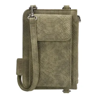 Zelená vrúbkovaná kabelka na mobil „Mamba“