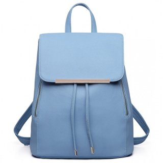 Modrý elegantný kožený batoh „Majestic“