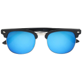 Modré zrkadlové okuliare Clubmaster "Hype"