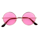 Ružové priehľadné okuliare Lenonky