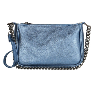 Modrá lakovaná luxusná crossbody kabelka „Majesty“