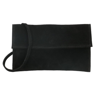 Čierna spoločenská listová kabelka s náramkom „Pearl“