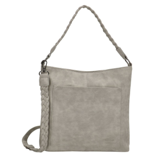 Sivá zdobená kabelka cez rameno „Alverde“