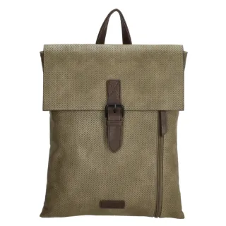 Zelený dámsky kožený ruksak „Simple“