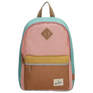 Tyrkysovo-ružový vodeodolný školský ruksak „Smile“