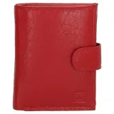 Červená praktická kožená peňaženka s RFID "Page"